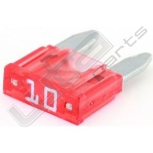 Zekering mini 10A rood 50 stuks