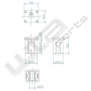 Slow Blow Zekering 25A JLP serie Wit